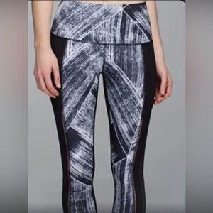 Lululemon Athletica Hi Rise Mesh Crop Leggings